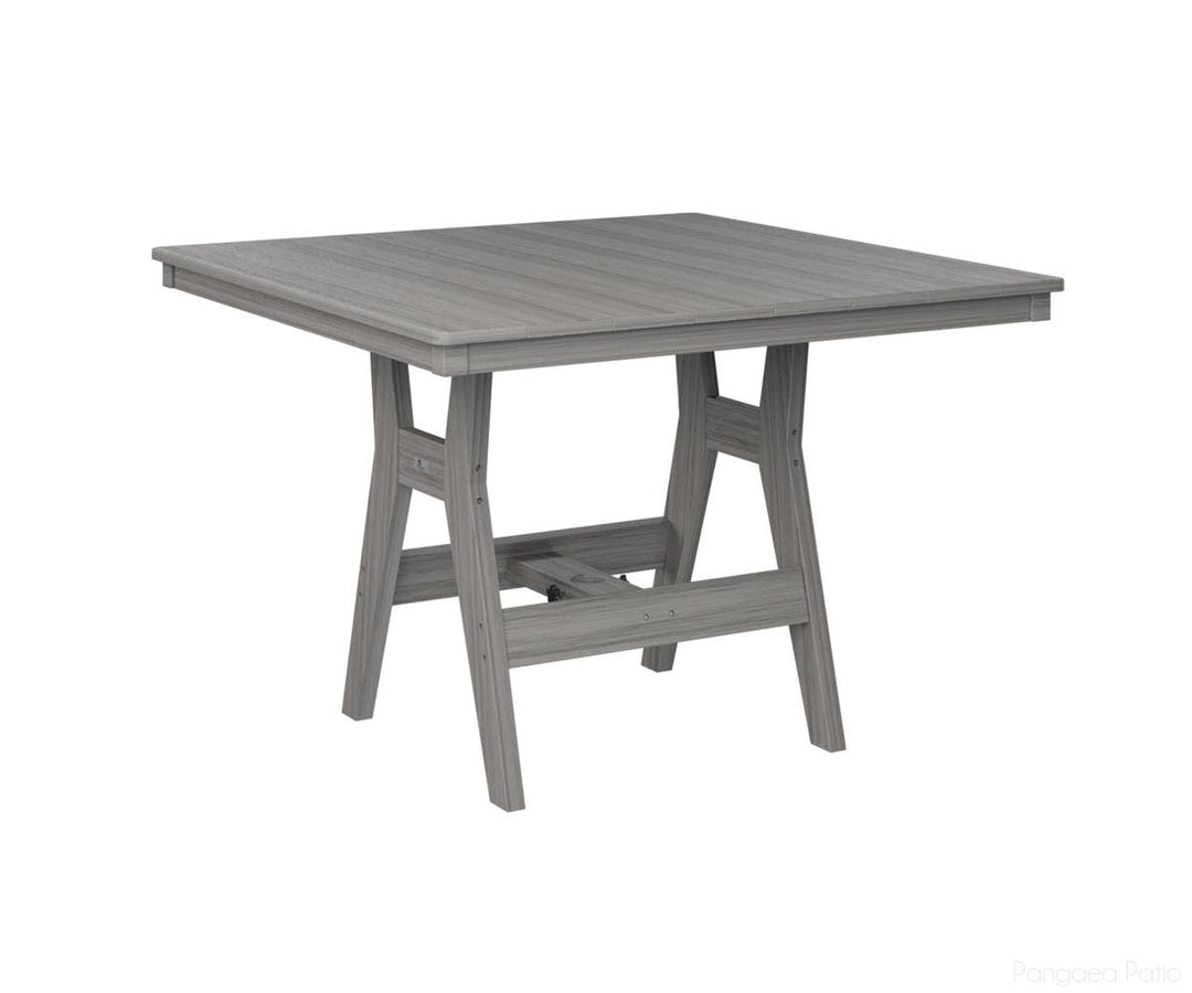 BGHST0044CDG-Berlin Gardens-Harbor 44" Square Table - Counter Height-Driftwood Gray BG-Pangaea Patio