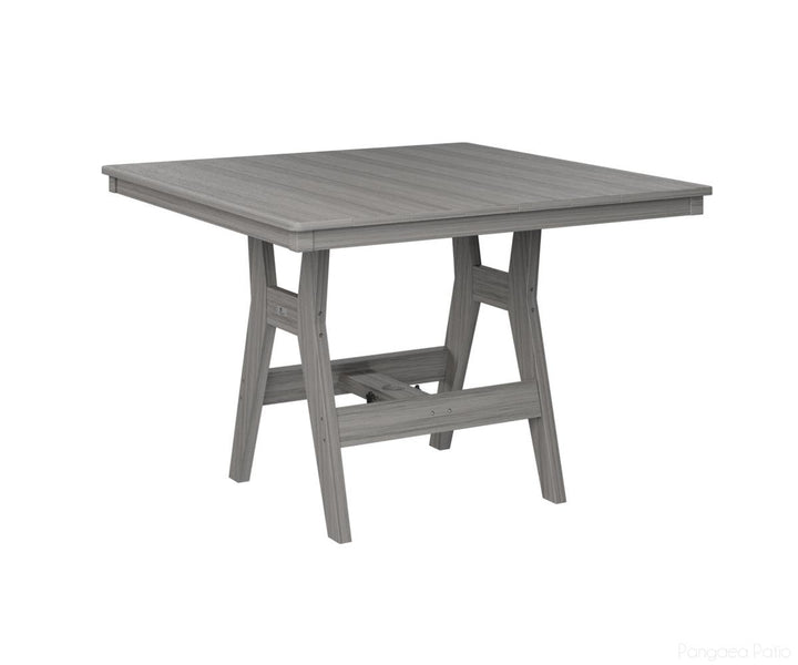 BGHST0044CDG-Berlin Gardens-Harbor 44" Square Table - Counter Height-Driftwood Gray BG-Pangaea Patio