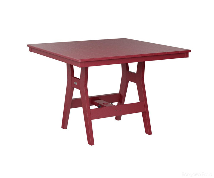 BGHST0044CSR-Berlin Gardens-Harbor 44" Square Table - Counter Height-Scarlet Red BG-Pangaea Patio