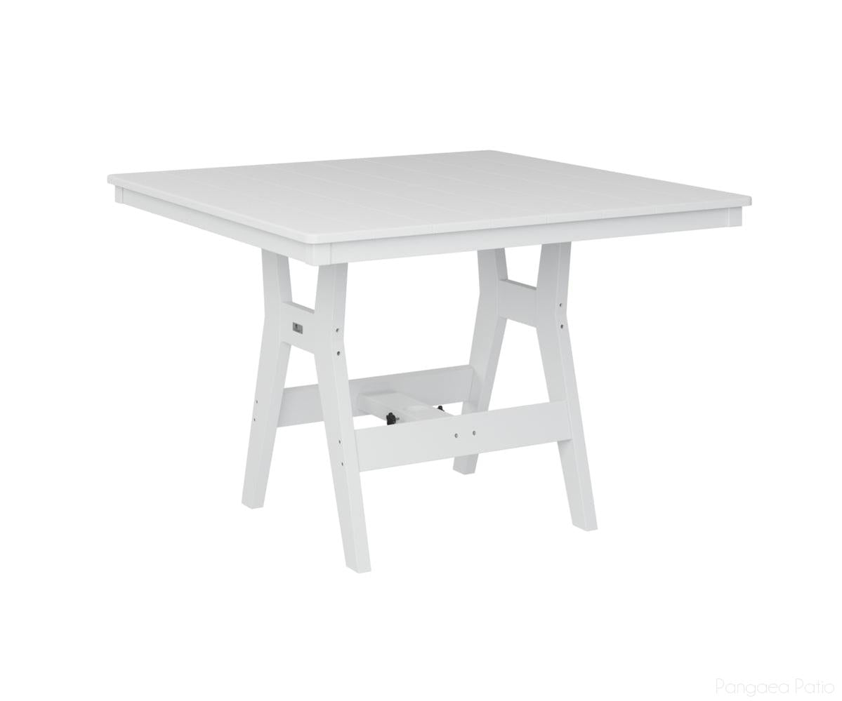 BGHST0044CWH-Berlin Gardens-Harbor 44" Square Table - Counter Height-White BG-Pangaea Patio