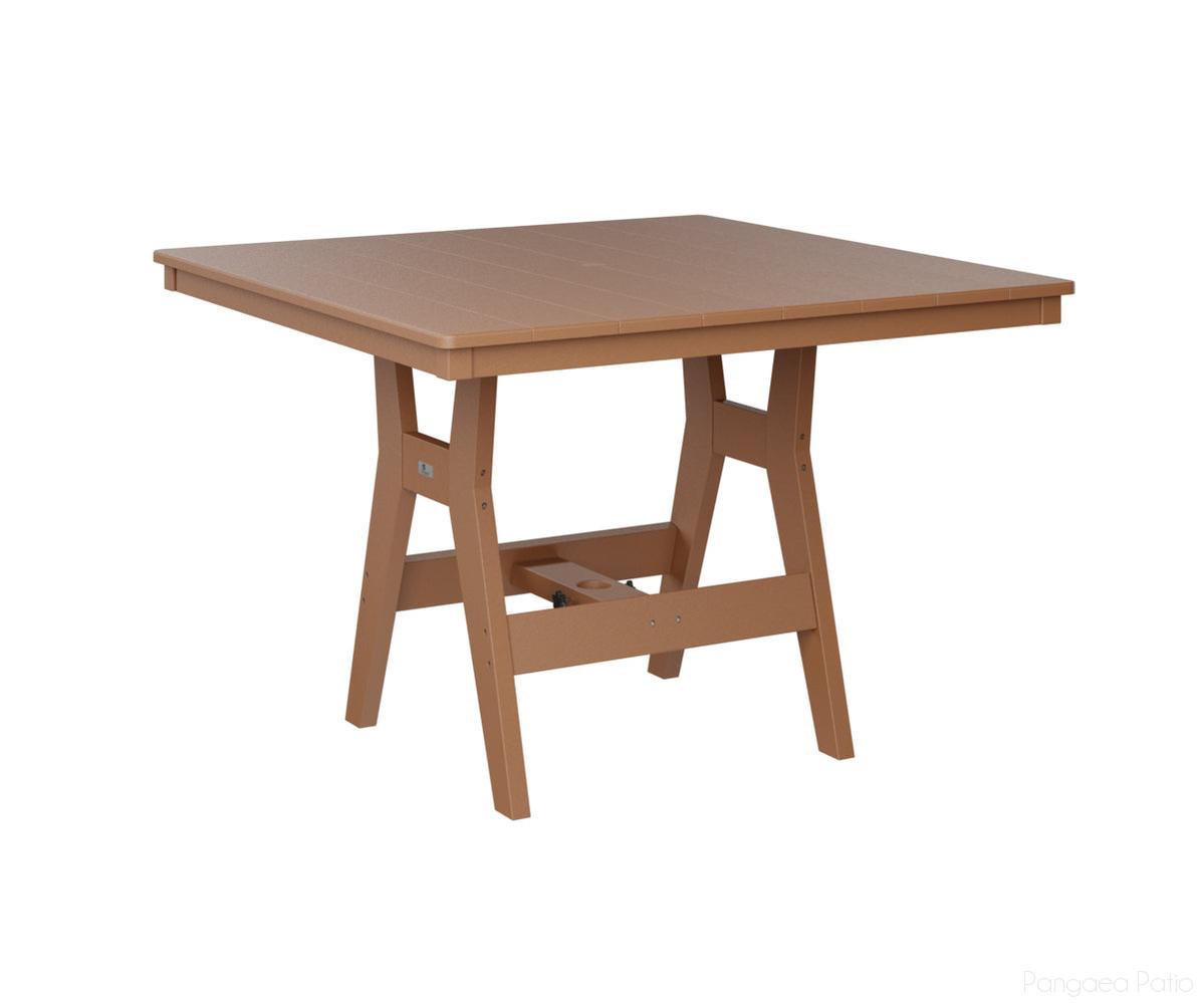 BGHST0044DCD-Berlin Gardens-Harbor 44" Square Table - Dining Height-Cedar BG-Pangaea Patio