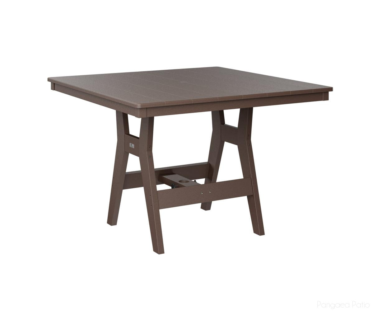 BGHST0044DCB-Berlin Gardens-Harbor 44" Square Table - Dining Height-Chocolate Brown BG-Pangaea Patio