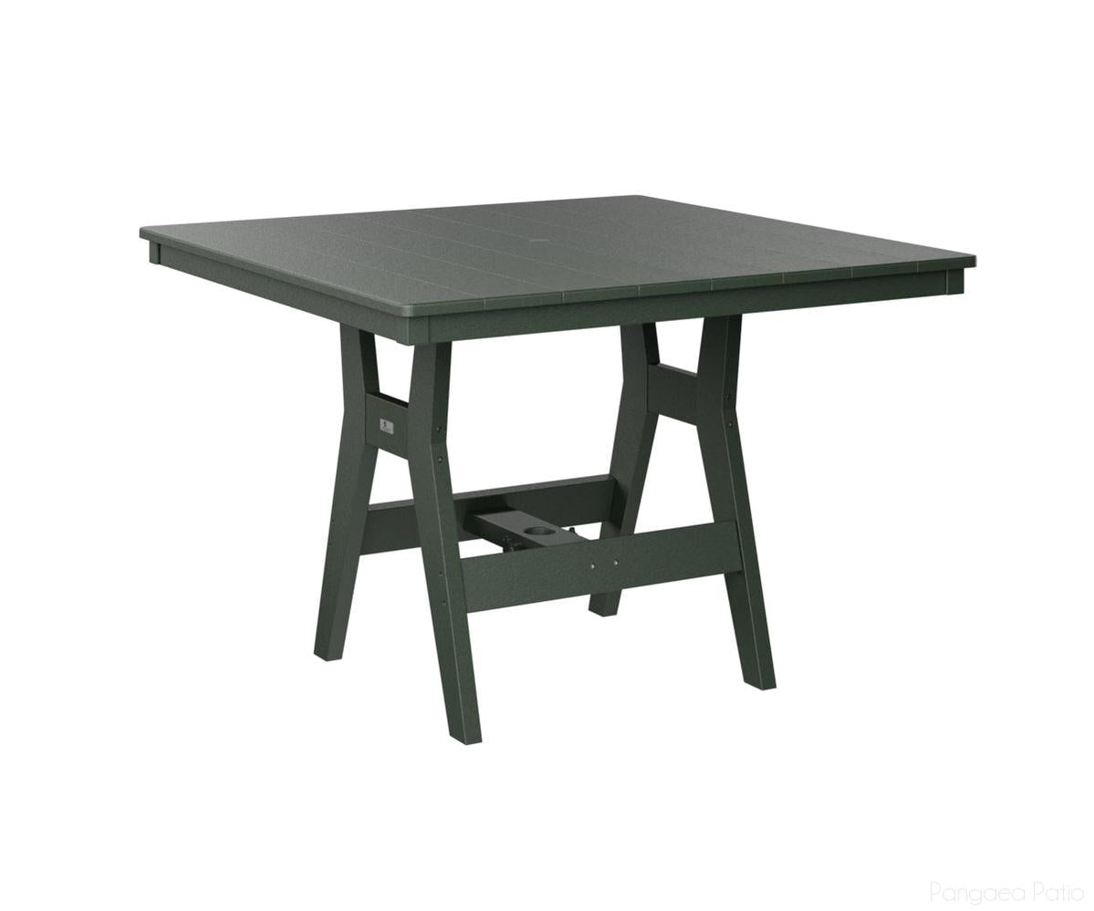 BGHST0044DGN-Berlin Gardens-Harbor 44" Square Table - Dining Height-Green BG-Pangaea Patio