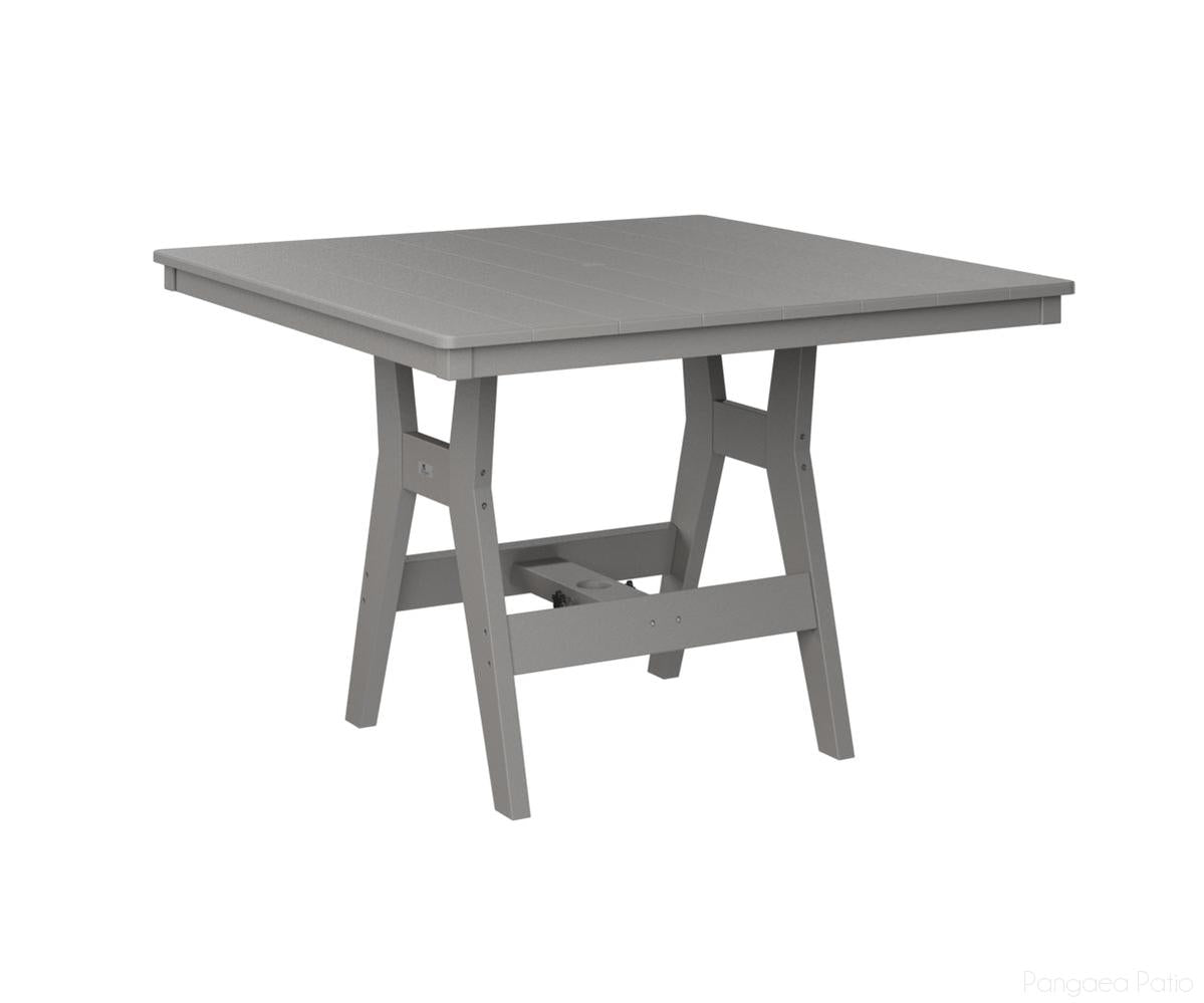 BGHST0044DLG-Berlin Gardens-Harbor 44" Square Table - Dining Height-Light Gray BG-Pangaea Patio