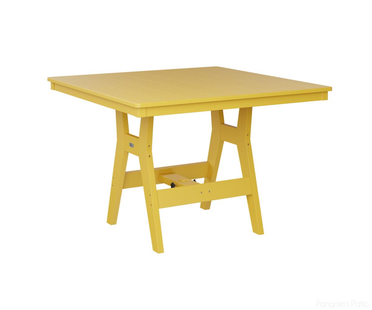 BGHST0044DSY-Berlin Gardens-Harbor 44" Square Table - Dining Height-Sunburst Yellow BG-Pangaea Patio