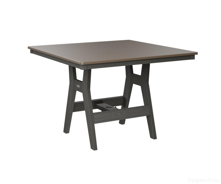 BGHHFT0044CBZCG-Berlin Gardens-Harbor 44" Square Table - Hammered Top - Counter Height-Bronze BG-Coastal Gray BG-Pangaea Patio