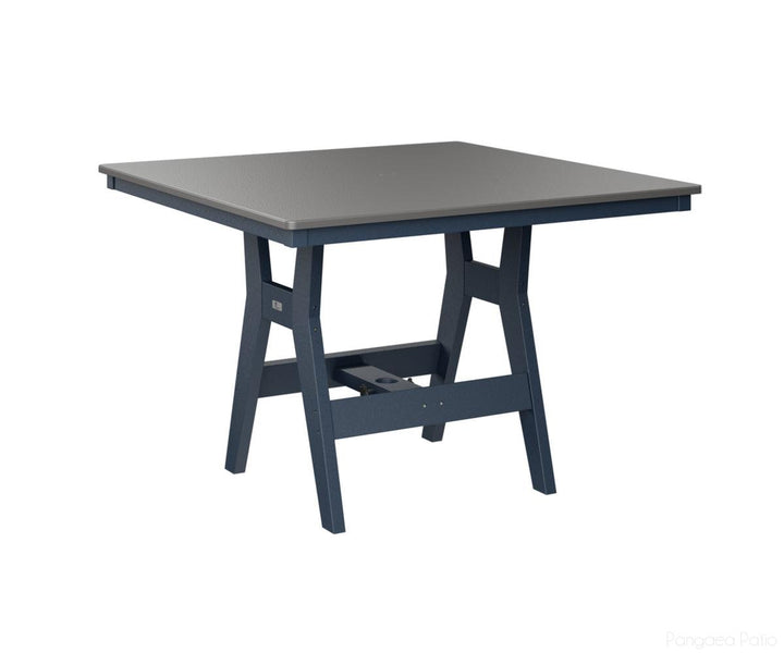 BGHHFT0044CSTNB-Berlin Gardens-Harbor 44" Square Table - Hammered Top - Counter Height-Stainless BG-Navy Blue BG-Pangaea Patio
