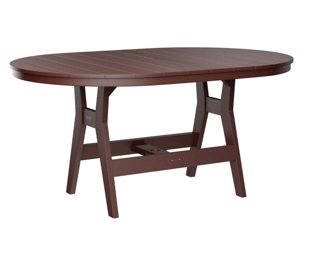 BGHOT4464DBR-Berlin Gardens-Harbor 44" x 64" Oblong Dining Table-Pangaea Patio