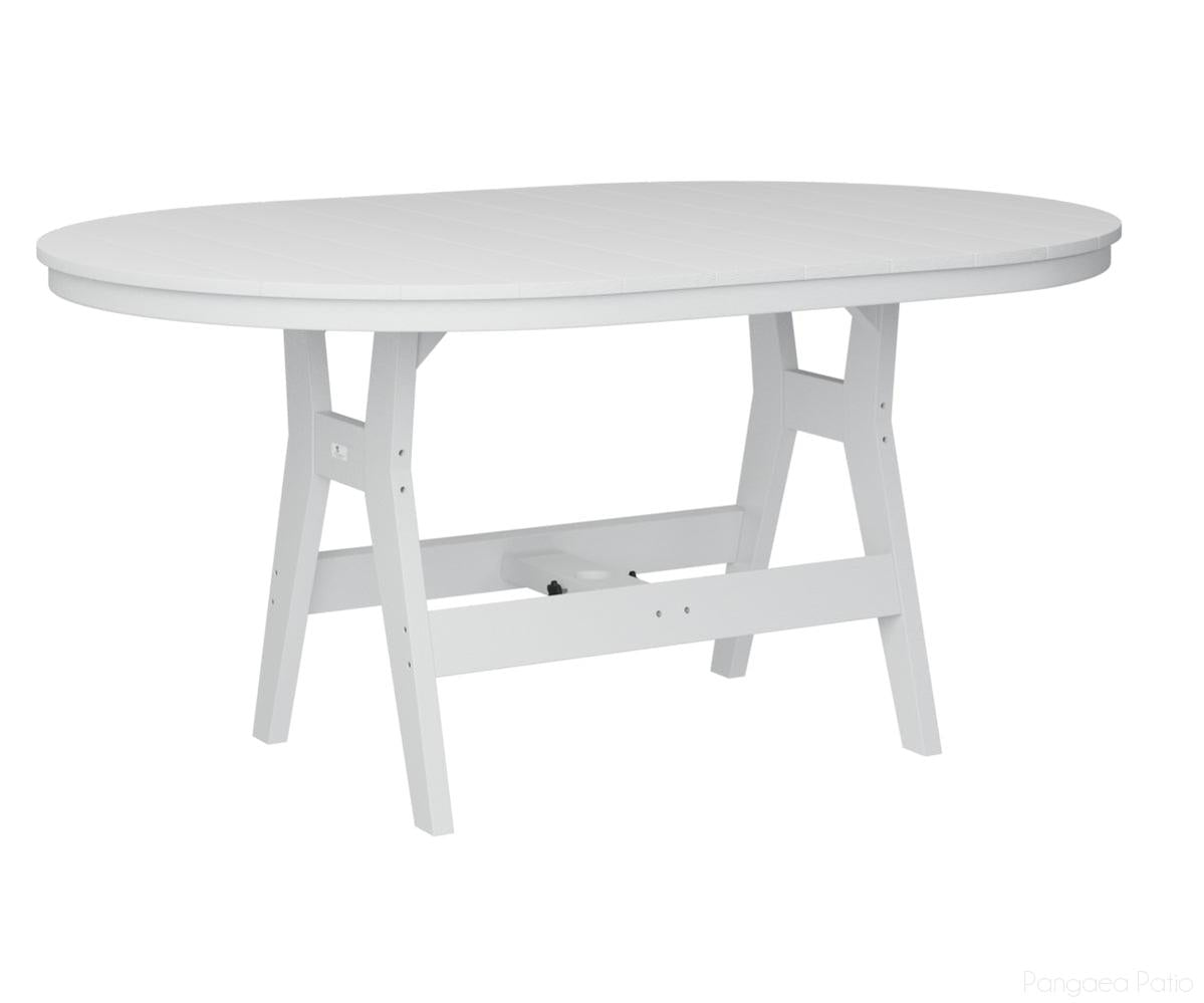 BGHOT4464BWH-Berlin Gardens-Harbor 44" x 64" Oblong Table - Bar Height-White BG-Pangaea Patio