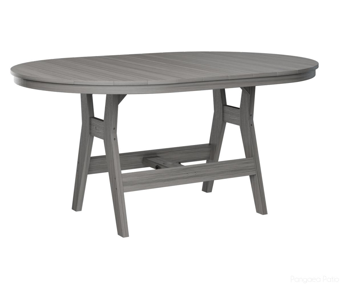 BGHOT4464CDG-Berlin Gardens-Harbor 44" x 64" Oblong Table - Counter Height-Driftwood Gray BG-Pangaea Patio