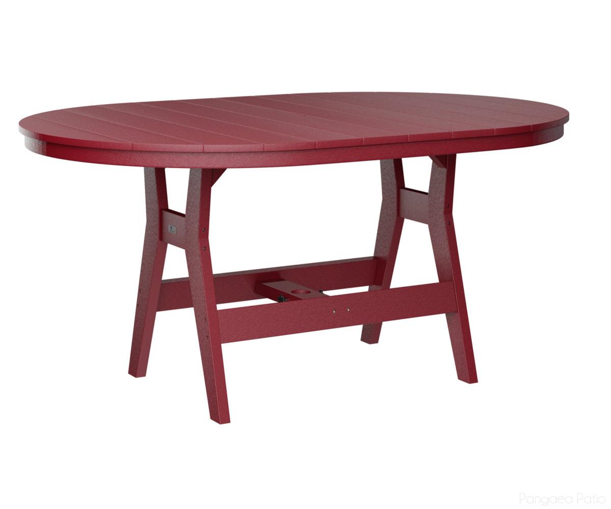 BGHOT4464CSR-Berlin Gardens-Harbor 44" x 64" Oblong Table - Counter Height-Scarlet Red BG-Pangaea Patio