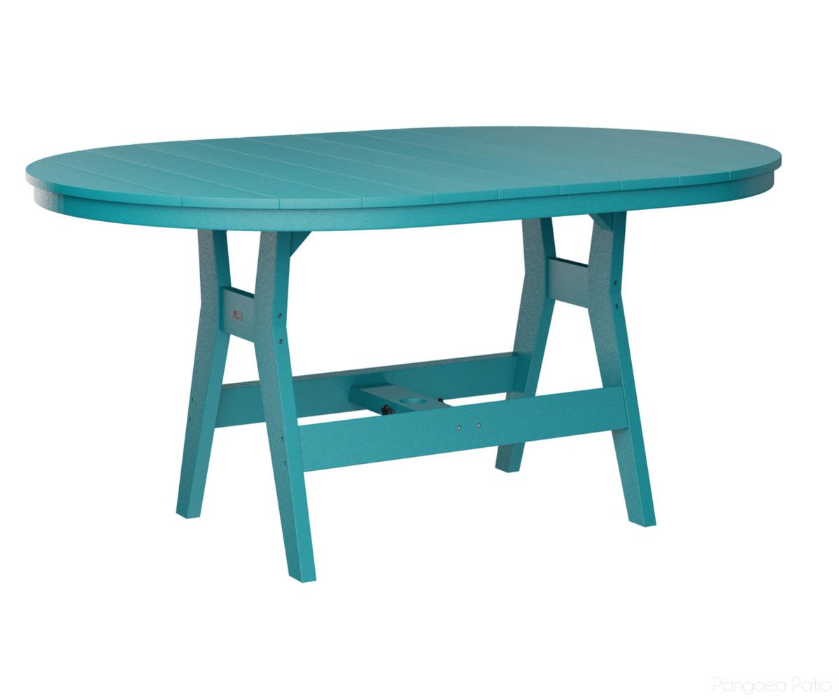 BGHOT4464DAB-Berlin Gardens-Harbor 44" x 64" Oblong Table - Dining Height-Aruba Blue BG-Pangaea Patio