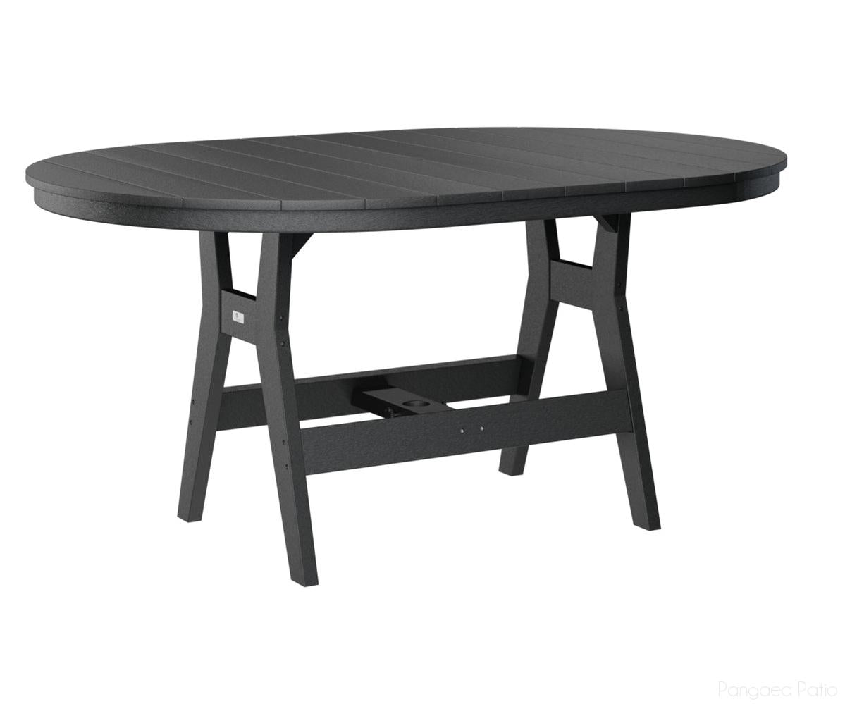BGHOT4464DBK-Berlin Gardens-Harbor 44" x 64" Oblong Table - Dining Height-Black BG-Pangaea Patio