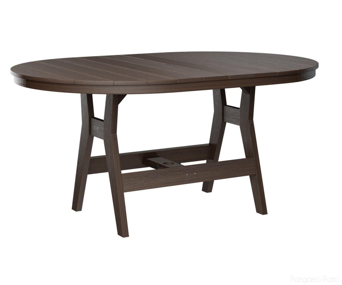 BGHOT4464DBW-Berlin Gardens-Harbor 44" x 64" Oblong Table - Dining Height-Brazilian Walnut BG-Pangaea Patio