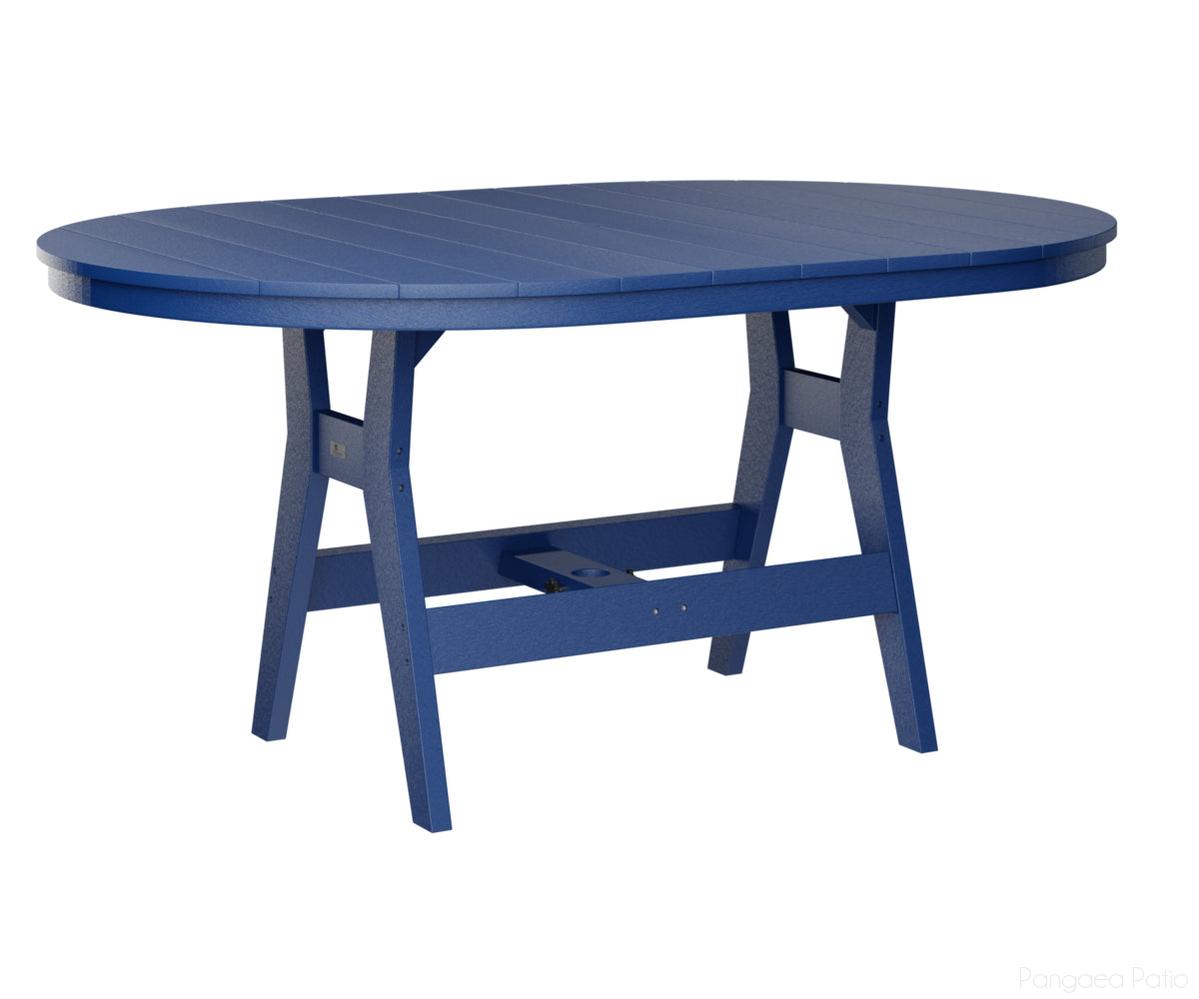 BGHOT4464DPB-Berlin Gardens-Harbor 44" x 64" Oblong Table - Dining Height-Pacific Blue BG-Pangaea Patio