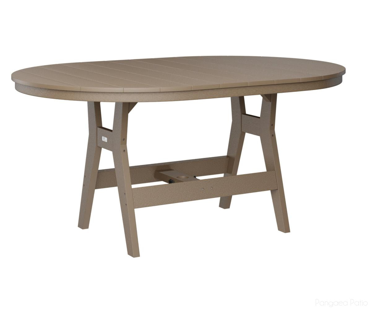 BGHOT4464DWW-Berlin Gardens-Harbor 44" x 64" Oblong Table - Dining Height-Weatherwood BG-Pangaea Patio