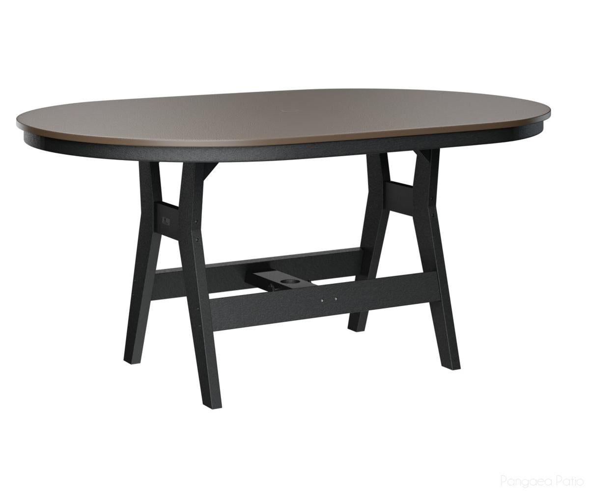 BGHHFT4464CBZBK-Berlin Gardens-Harbor 44" x 64" Oblong Table - Hammered Top - Counter Height-Bronze BG-Black BG-Pangaea Patio