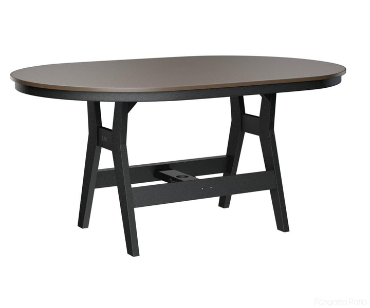 BGHHFT4464CBZBK-Berlin Gardens-Harbor 44" x 64" Oblong Table - Hammered Top - Counter Height-Bronze BG-Black BG-Pangaea Patio