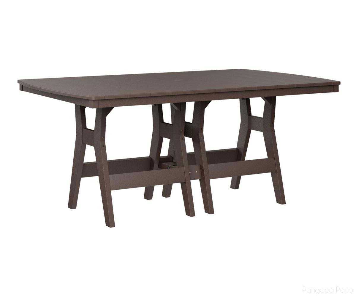 BGHRT4472BCB-Berlin Gardens-Harbor 44" x 72" Rectangular Table - Bar Height-Chocolate Brown BG-Pangaea Patio