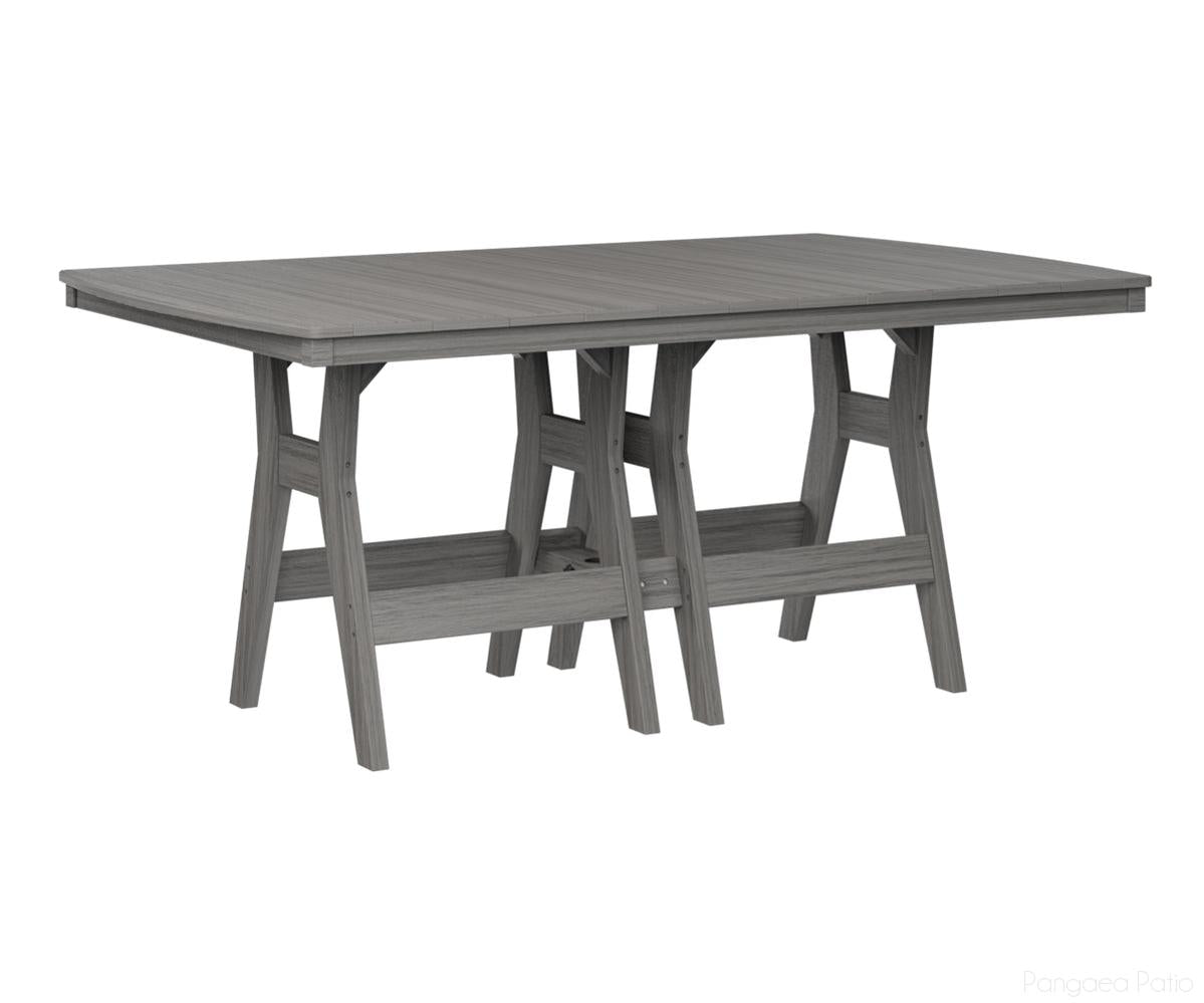 BGHRT4472BDG-Berlin Gardens-Harbor 44" x 72" Rectangular Table - Bar Height-Driftwood Gray BG-Pangaea Patio