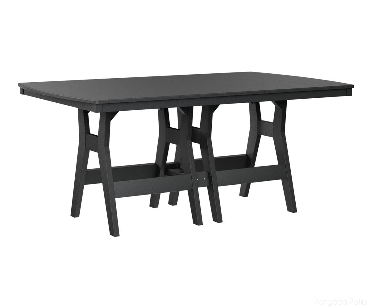 BGHRT4472CBK-Berlin Gardens-Harbor 44" x 72" Rectangular Table - Counter Height-Black BG-Pangaea Patio
