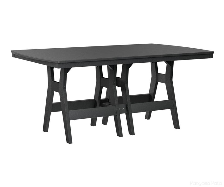 BGHRT4472CBK-Berlin Gardens-Harbor 44" x 72" Rectangular Table - Counter Height-Black BG-Pangaea Patio