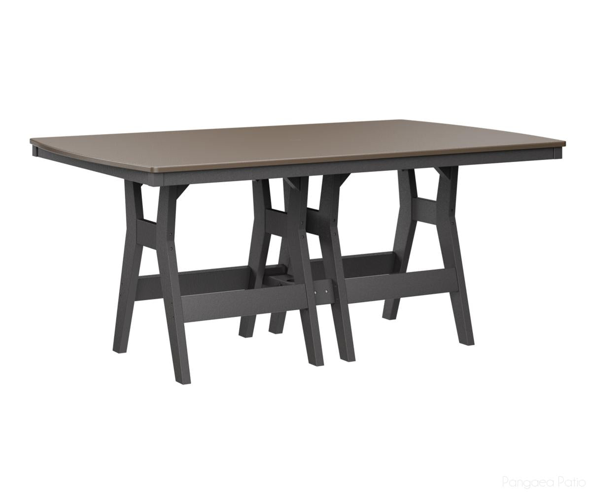 BGHHFT4472BBZSG-Berlin Gardens-Harbor 44" x 72" Rectangular Table - Hammered Top - Bar Height-Bronze BG-Smoke Gray BG-Pangaea Patio