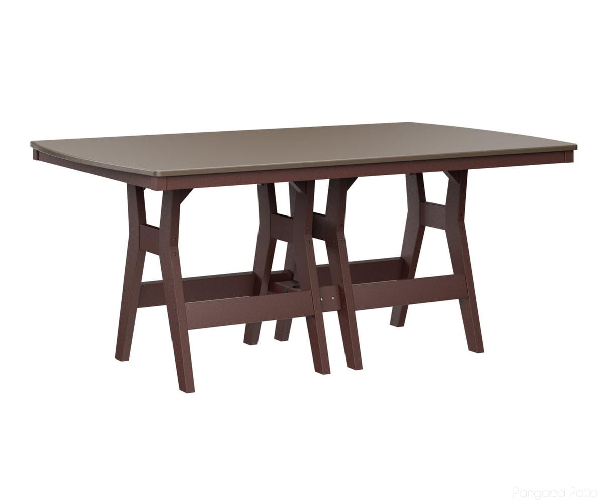 BGHHFT4472CBZBY-Berlin Gardens-Harbor 44" x 72" Rectangular Table - Hammered Top - Counter Height-Bronze BG-Burgundy BG-Pangaea Patio