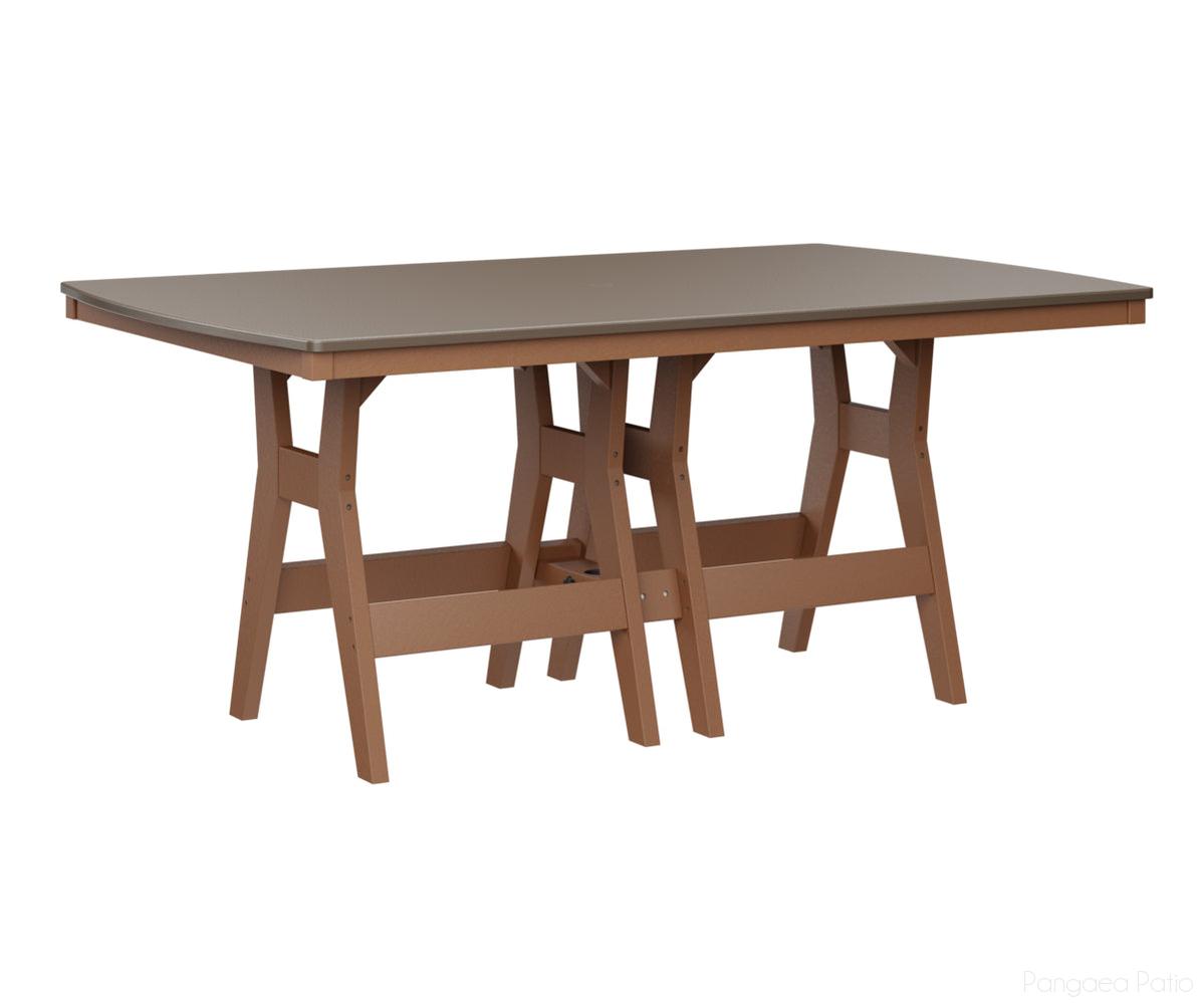 BGHHFT4472CBZCD-Berlin Gardens-Harbor 44" x 72" Rectangular Table - Hammered Top - Counter Height-Bronze BG-Cedar BG-Pangaea Patio