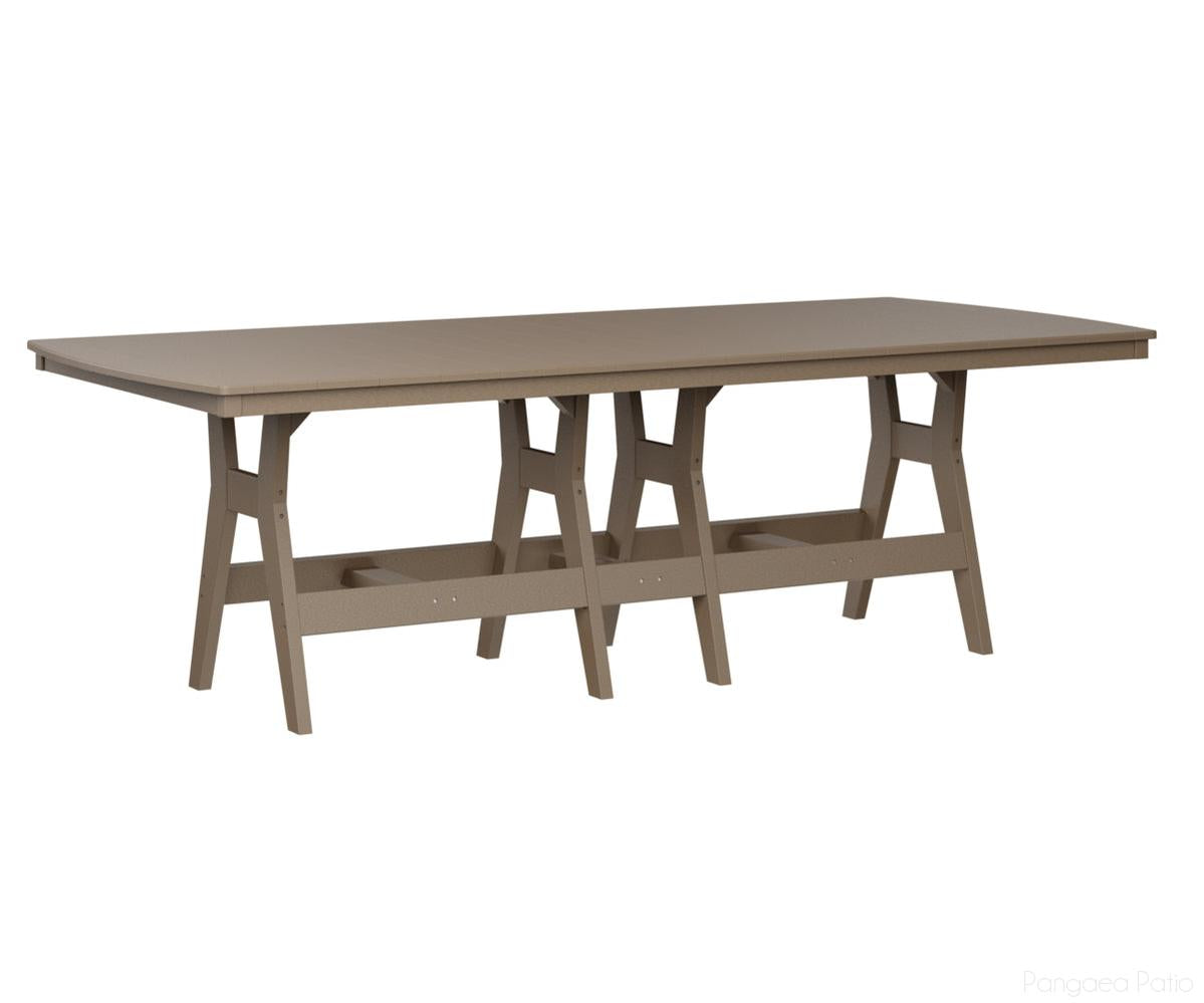 BGHRT4496BWW-Berlin Gardens-Harbor 44" x 96" Rectangular Table - Bar Height-Weatherwood BG-Pangaea Patio