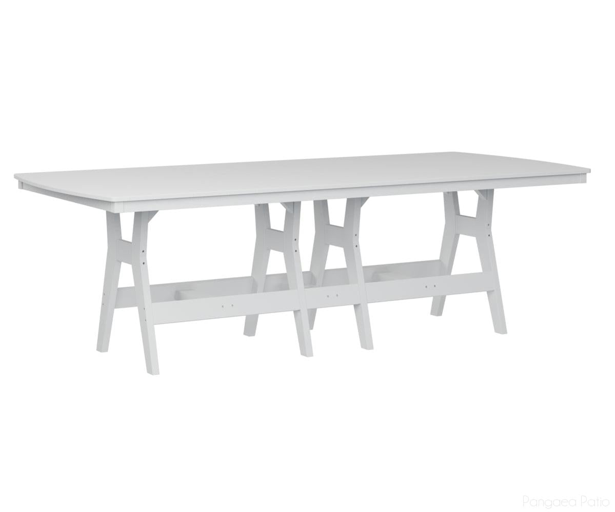 BGHRT4496BWH-Berlin Gardens-Harbor 44" x 96" Rectangular Table - Bar Height-White BG-Pangaea Patio