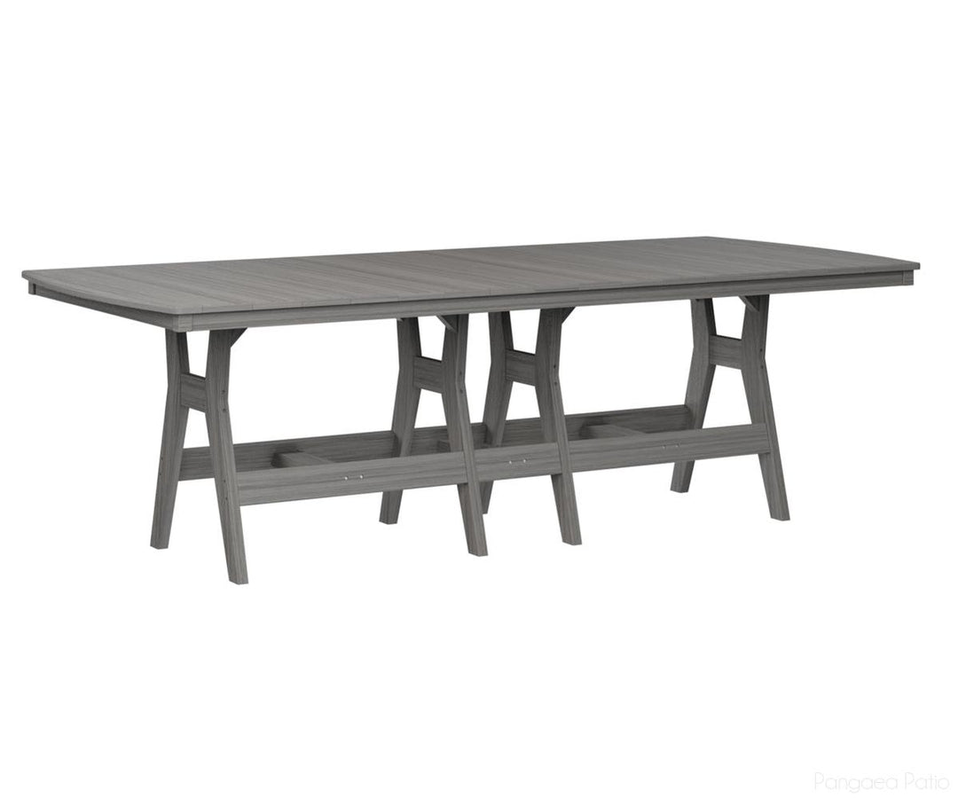 BGHRT4496CDG-Berlin Gardens-Harbor 44" x 96" Rectangular Table - Counter Height-Driftwood Gray BG-Pangaea Patio