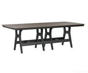 BGHHFT4496BBZBK-Berlin Gardens-Harbor 44" x 96" Rectangular Table - Hammered Top - Bar Height-Bronze BG-Black BG-Pangaea Patio