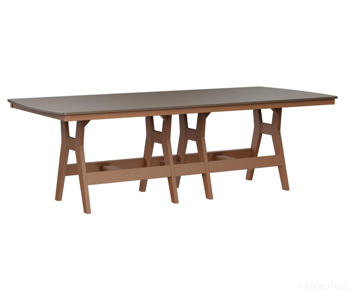 BGHHFT4496BBZCD-Berlin Gardens-Harbor 44" x 96" Rectangular Table - Hammered Top - Bar Height-Bronze BG-Cedar BG-Pangaea Patio