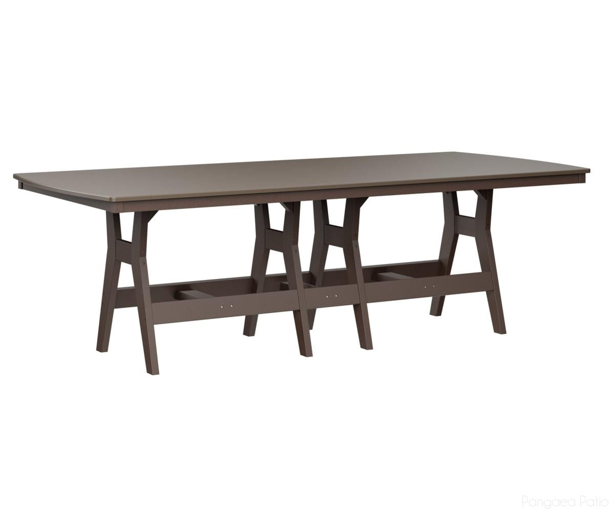 BGHHFT4496BBZCB-Berlin Gardens-Harbor 44" x 96" Rectangular Table - Hammered Top - Bar Height-Bronze BG-Chocolate Brown BG-Pangaea Patio