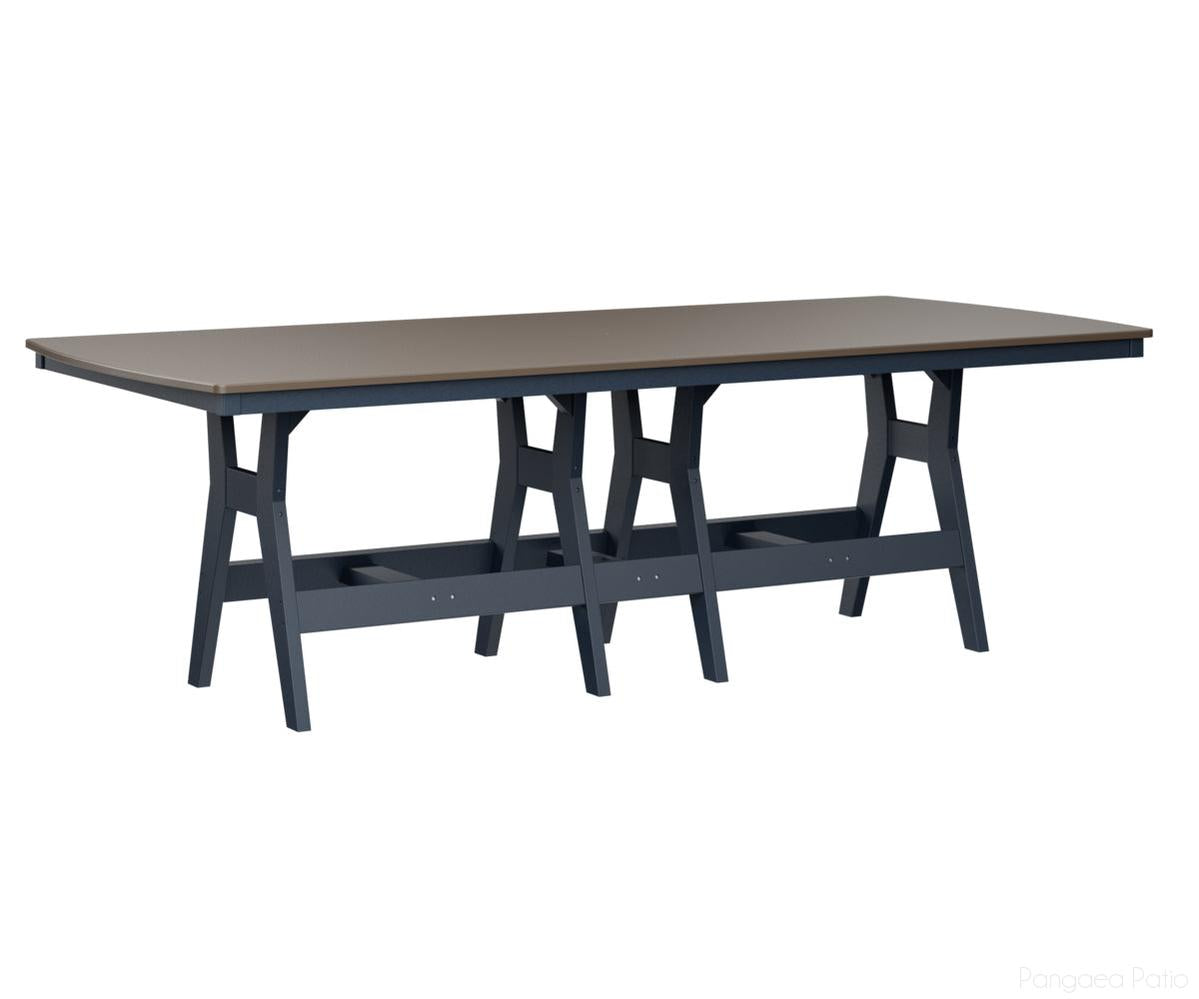 BGHHFT4496BBZNB-Berlin Gardens-Harbor 44" x 96" Rectangular Table - Hammered Top - Bar Height-Bronze BG-Navy Blue BG-Pangaea Patio