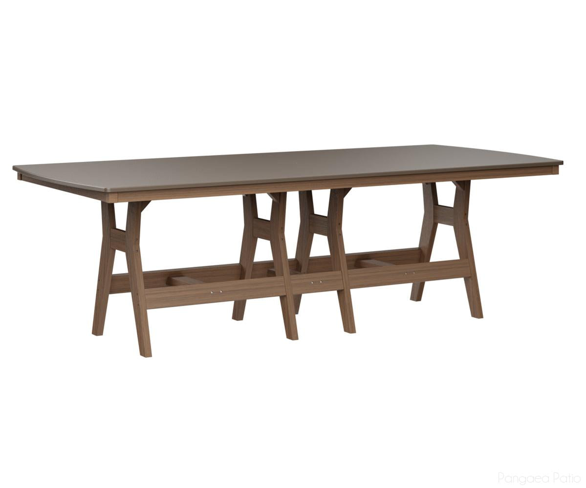 BGHHFT4496CBZAM-Berlin Gardens-Harbor 44" x 96" Rectangular Table - Hammered Top - Counter Height-Bronze BG-Antique Mahogany BG-Pangaea Patio