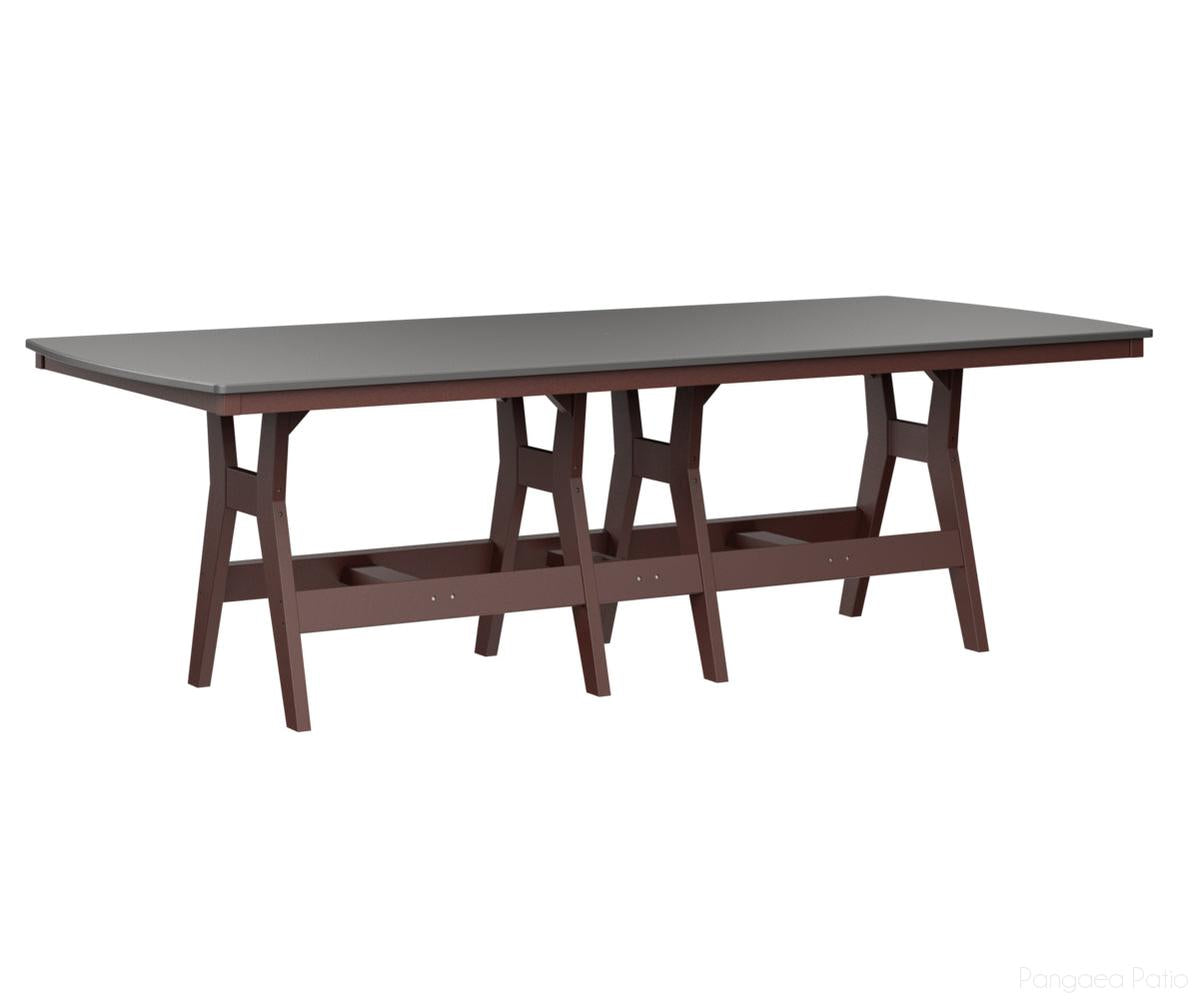 BGHHFT4496CSTBY-Berlin Gardens-Harbor 44" x 96" Rectangular Table - Hammered Top - Counter Height-Stainless BG-Burgundy BG-Pangaea Patio