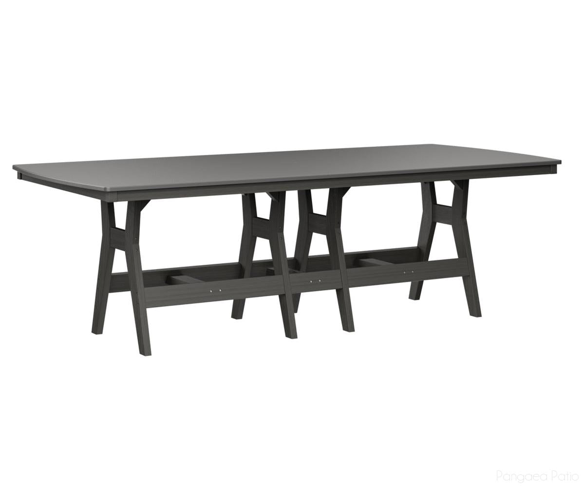 BGHHFT4496CSTCG-Berlin Gardens-Harbor 44" x 96" Rectangular Table - Hammered Top - Counter Height-Stainless BG-Coastal Gray BG-Pangaea Patio