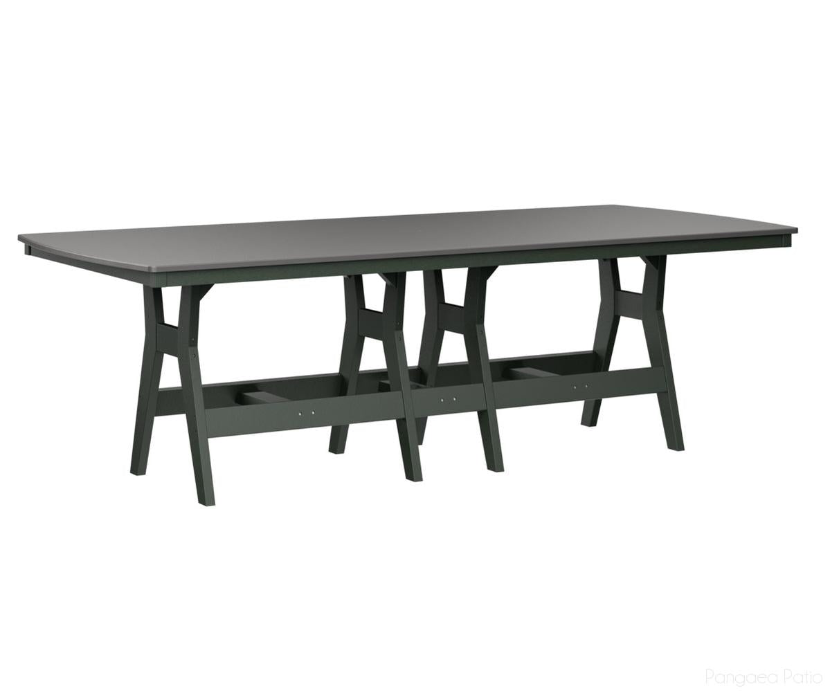 BGHHFT4496CSTGN-Berlin Gardens-Harbor 44" x 96" Rectangular Table - Hammered Top - Counter Height-Stainless BG-Green BG-Pangaea Patio