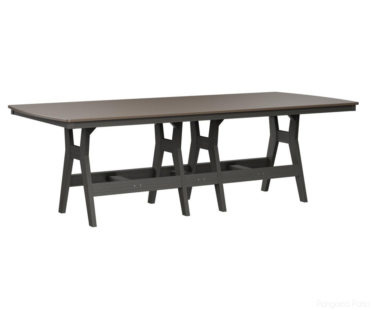 BGHHFT4496DBZCG-Berlin Gardens-Harbor 44" x 96" Rectangular Table - Hammered Top - Dining Height-Bronze BG-Coastal Gray BG-Pangaea Patio