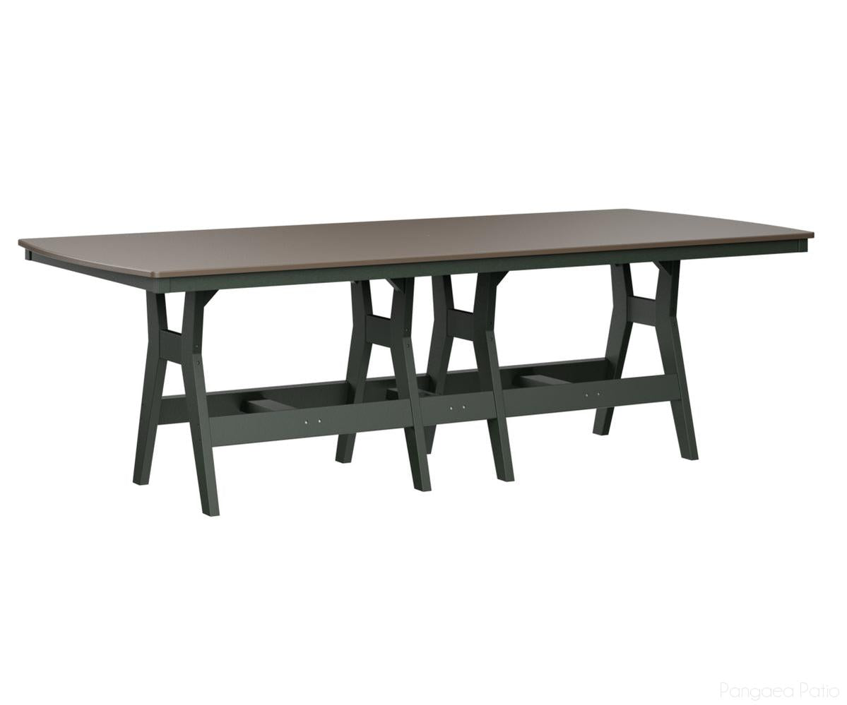 BGHHFT4496DBZGN-Berlin Gardens-Harbor 44" x 96" Rectangular Table - Hammered Top - Dining Height-Bronze BG-Green BG-Pangaea Patio