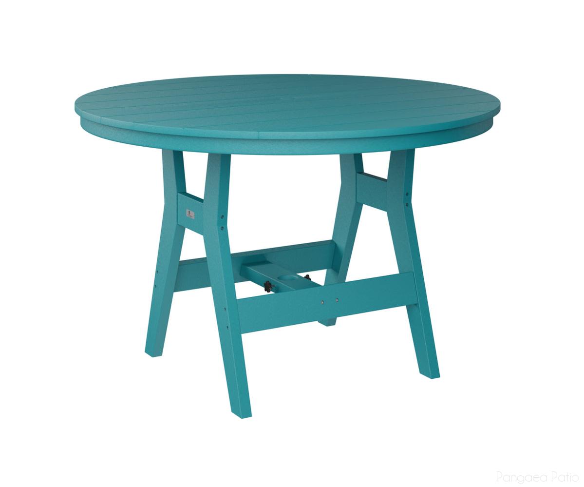 BGHRT0048BAB-Berlin Gardens-Harbor 48" Round Table - Bar Height-Aruba Blue BG-Pangaea Patio