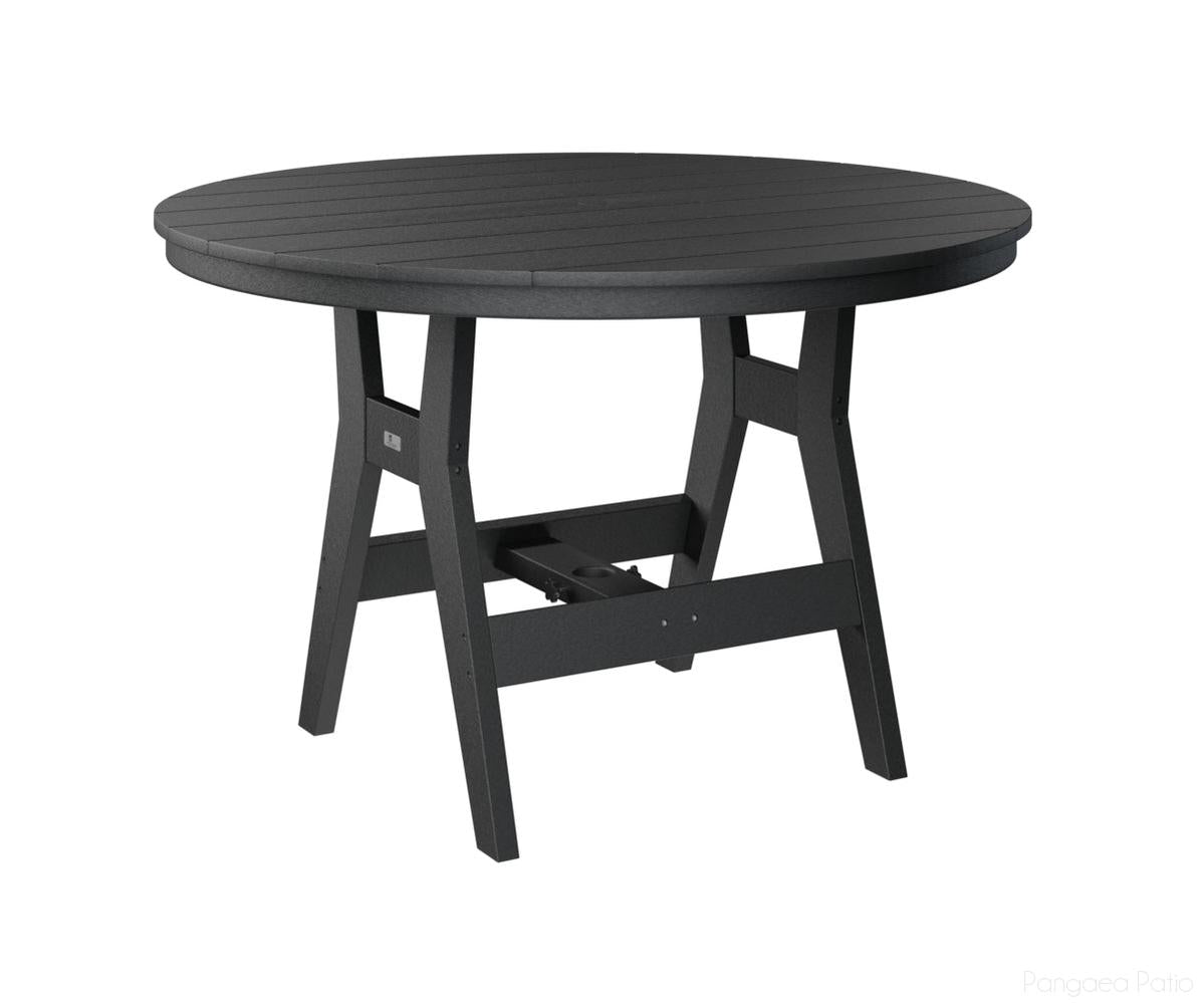 BGHRT0048BBK-Berlin Gardens-Harbor 48" Round Table - Bar Height-Black BG-Pangaea Patio
