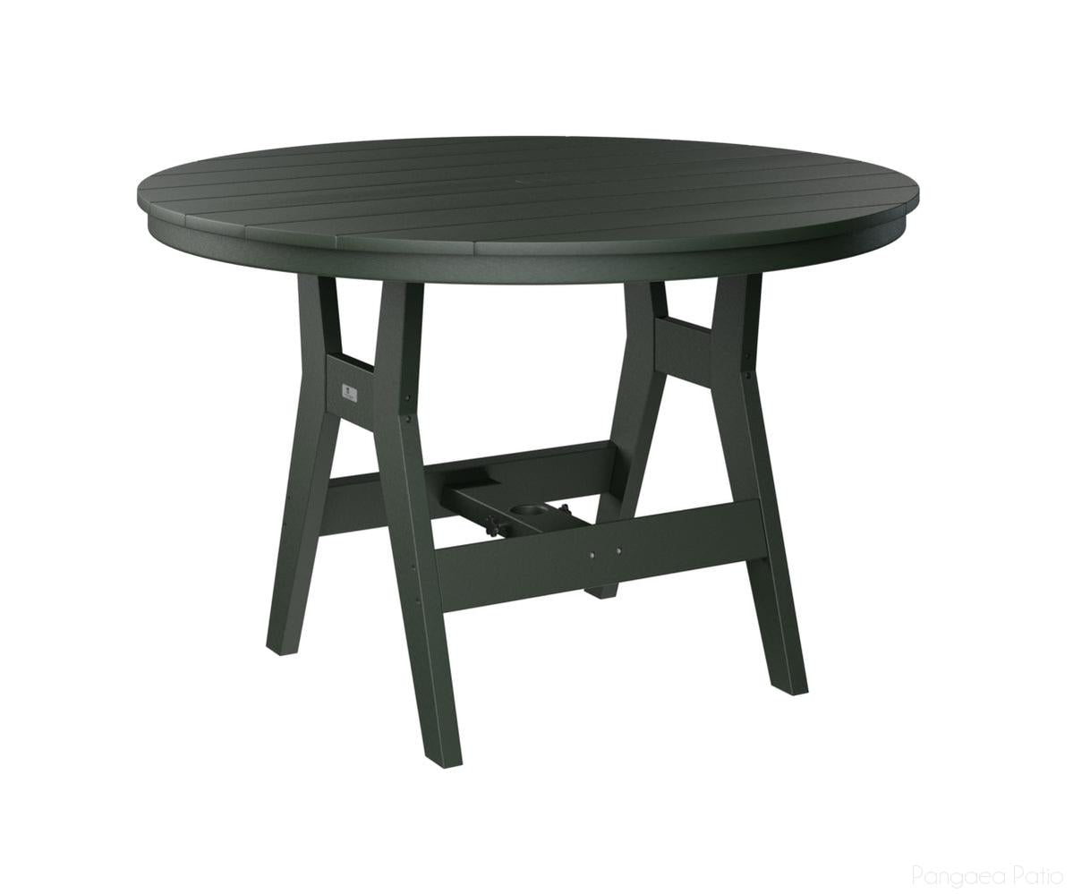 BGHRT0048BGN-Berlin Gardens-Harbor 48" Round Table - Bar Height-Green BG-Pangaea Patio