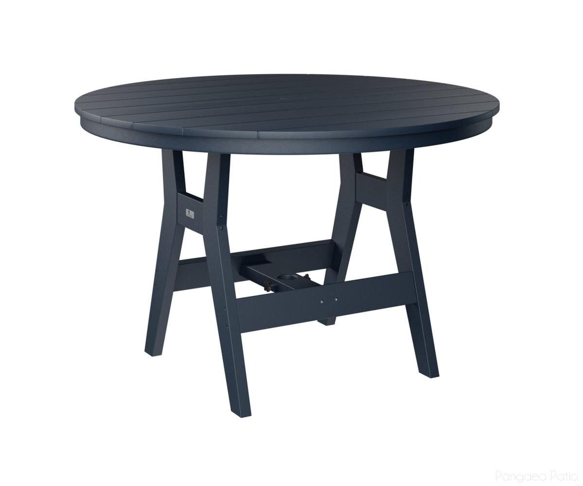 BGHRT0048BNB-Berlin Gardens-Harbor 48" Round Table - Bar Height-Navy Blue BG-Pangaea Patio