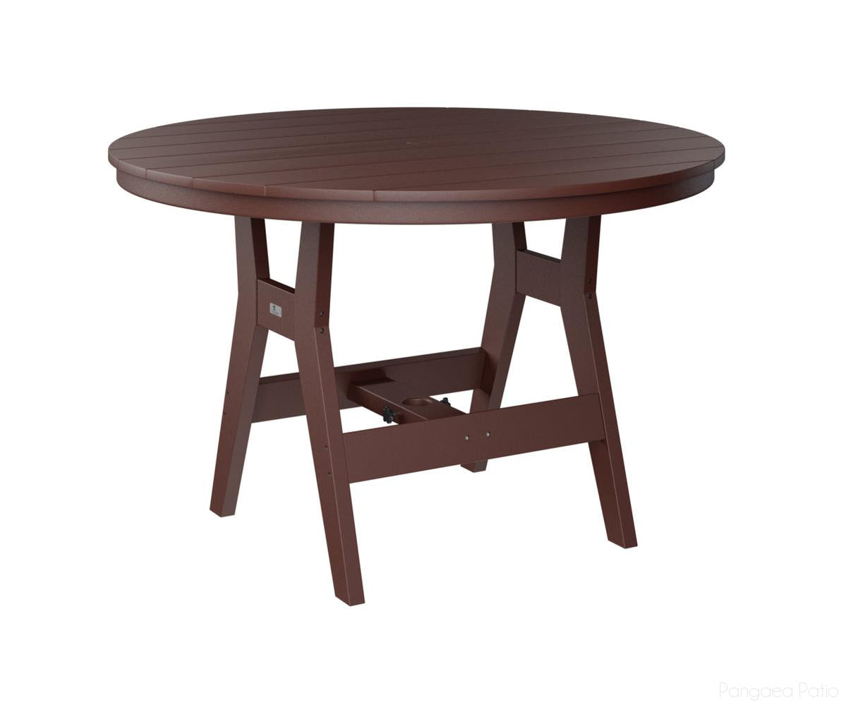 BGHRT0048CBY-Berlin Gardens-Harbor 48" Round Table - Counter Height-Burgundy BG-Pangaea Patio