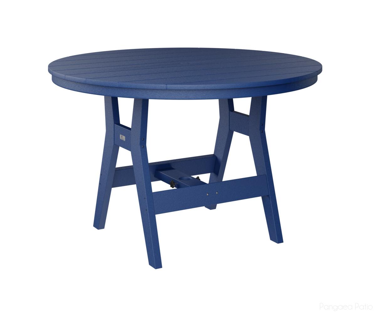 BGHRT0048CPB-Berlin Gardens-Harbor 48" Round Table - Counter Height-Pacific Blue BG-Pangaea Patio
