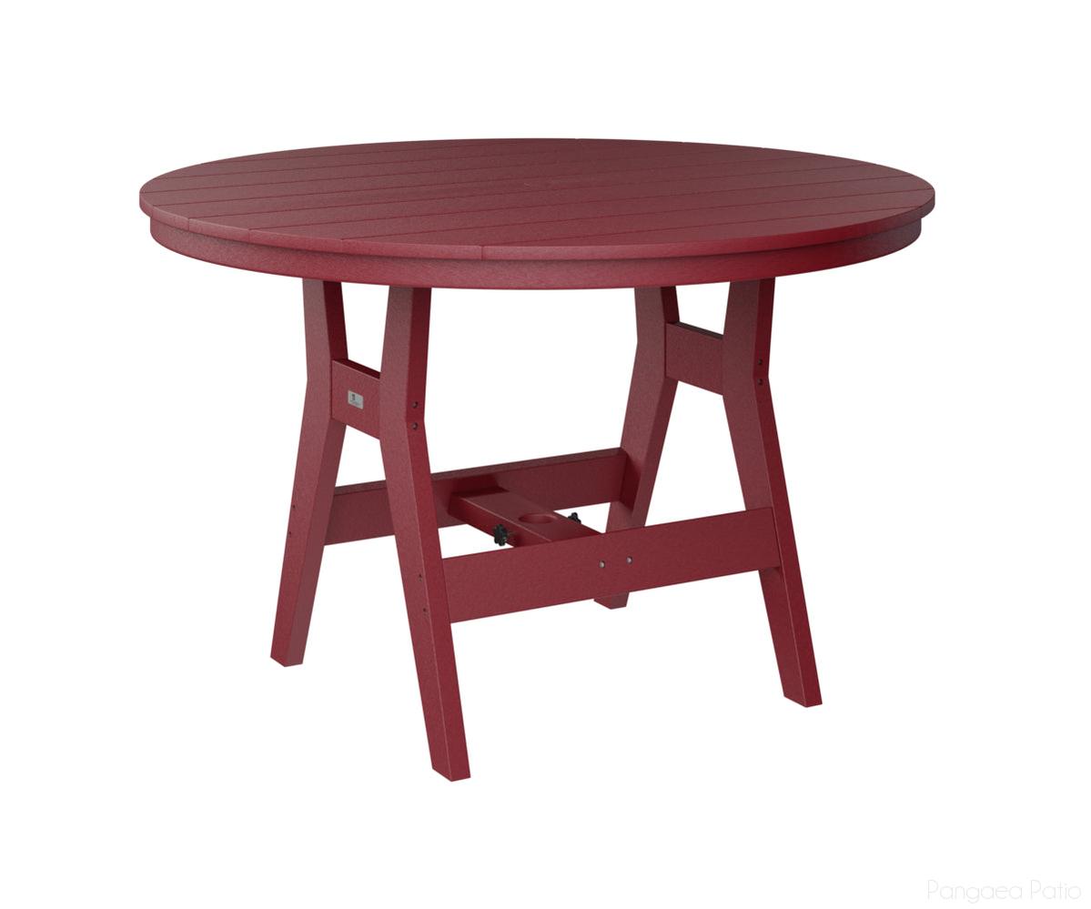 BGHRT0048CSR-Berlin Gardens-Harbor 48" Round Table - Counter Height-Scarlet Red BG-Pangaea Patio