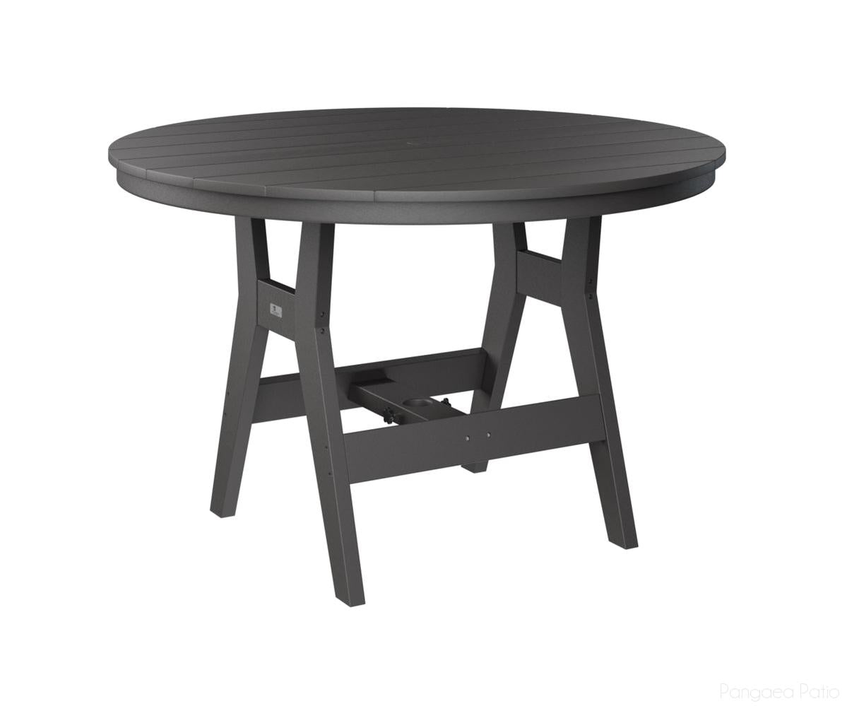 BGHRT0048CSG-Berlin Gardens-Harbor 48" Round Table - Counter Height-Smoke Gray BG-Pangaea Patio